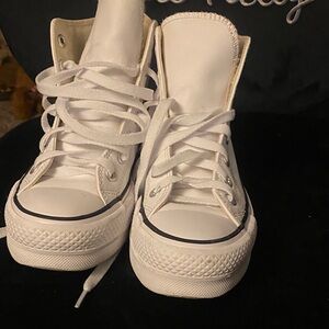 Stylish White High-Top Sneakers